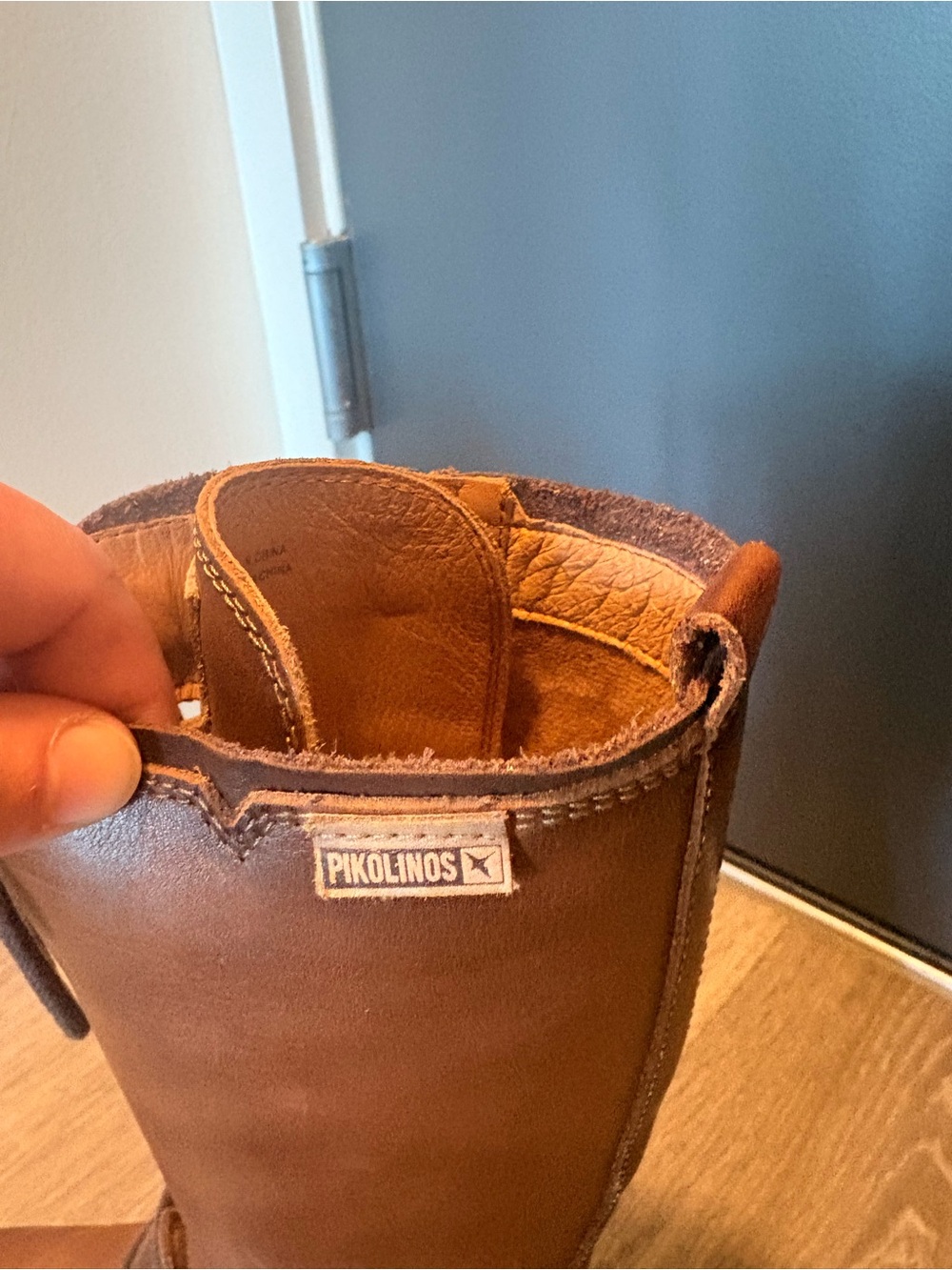 PIKOLINOS Chestnut Brown Tall Lace-Up Leather Boots - Picture 6 of 7
